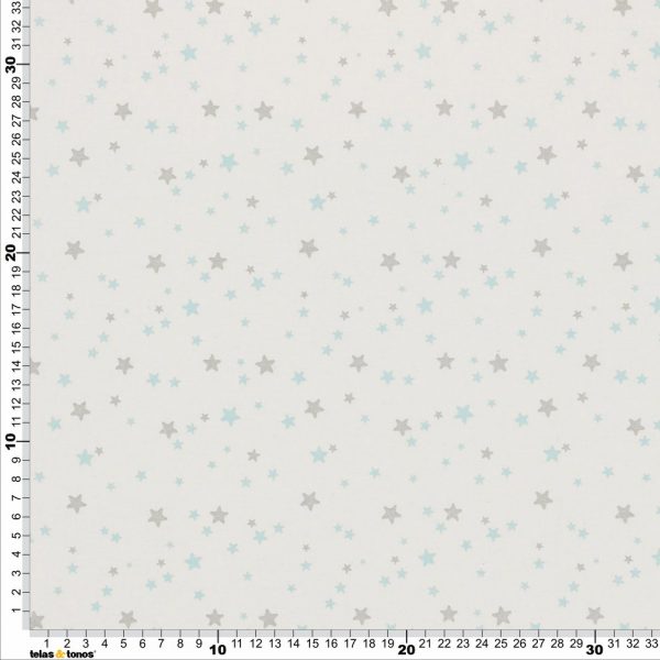 ALGODON ESTRELLITAS GRIS/MENTA 40162107