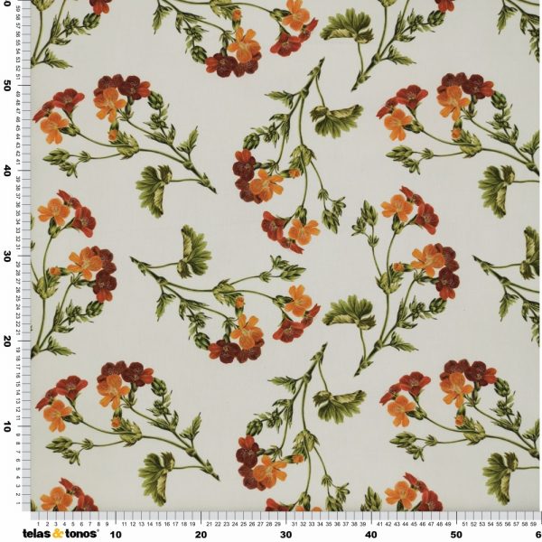 LONA ALGODON FIEL CRUDA FLORES 80163497
